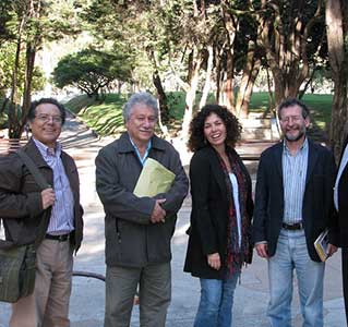 Con Leyva, Roca y Santiago Mutis en Bogotá